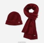 Aksesuarlar OLYMP bere/eşarp takımı bordo PL4DLH2664
