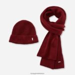 Aksesuarlar OLYMP bere/eşarp takımı bordo PL4DLH2664