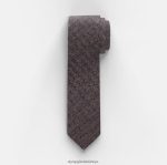 Aksesuarlar OLYMP ince kravat 6,5 cm, boz kahverengi PL4DLH2411