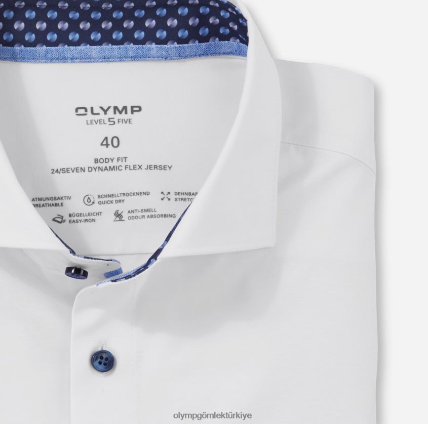 Giyim OLYMP beşinci seviye 24/7 vücuda oturan, iş gömleği, kent, beyaz PL4DLH693 - Görsel 2