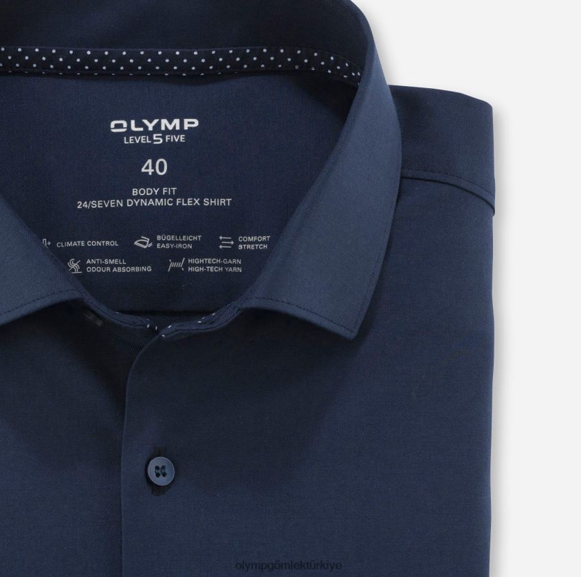 Giyim OLYMP beşinci seviye 24/7 vücuda oturan, iş gömleği, modern kent, denizci PL4DLH489 - Görsel 2