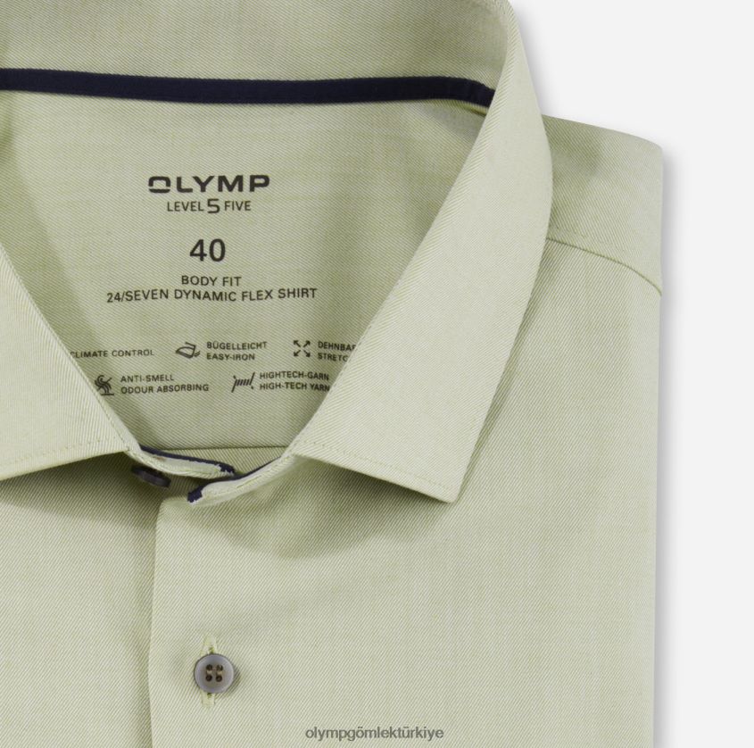Giyim OLYMP beşinci seviye 24/7 vücuda oturan, iş gömleği, modern kent, limon PL4DLH630 - Görsel 2