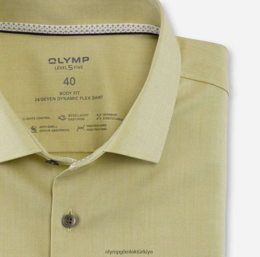 Giyim OLYMP beşinci seviye 24/7 vücuda oturan, iş gömleği, modern kent, yeşil PL4DLH570 - Görsel 2