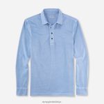 Giyim OLYMP Beşinci seviye gündelik vücuda uyum, polo, bleu PL4DLH2173