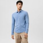 Giyim OLYMP Beşinci seviye gündelik vücuda uyum, polo, bleu PL4DLH2176