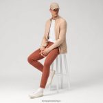 Giyim OLYMP gündelik jarse pantolon, kahverengi PL4DLH2194 - Görsel 2
