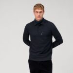 Giyim OLYMP gündelik jarse uzun kollu polo, deniz PL4DLH2139