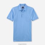 Giyim OLYMP gündelik modern kesim, polo, açık mavi PL4DLH2077