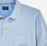 Giyim OLYMP gündelik modern kesim, polo, açık mavi PL4DLH2095 - Görsel 2