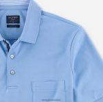 Giyim OLYMP gündelik modern kesim, polo, açık mavi PL4DLH2098 - Görsel 2