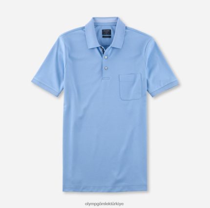Giyim OLYMP gündelik modern kesim, polo, açık mavi PL4DLH2098
