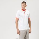 Giyim OLYMP gündelik modern kesim, polo, beyaz PL4DLH2138