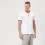 Giyim OLYMP gündelik modern kesim, polo, beyaz PL4DLH2138