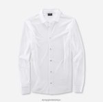 Giyim OLYMP gündelik modern kesim, polo, beyaz PL4DLH2151