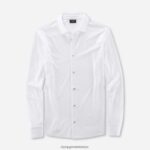 Giyim OLYMP gündelik modern kesim, polo, beyaz PL4DLH2151