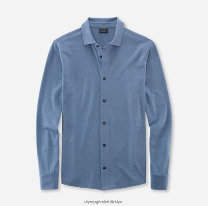 Giyim OLYMP gündelik modern kesim, polo, duman mavisi PL4DLH2113