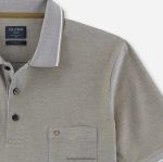 Giyim OLYMP gündelik modern kesim, polo, haki PL4DLH2079 - Görsel 2