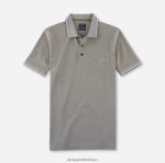 Giyim OLYMP gündelik modern kesim, polo, haki PL4DLH2079