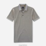 Giyim OLYMP gündelik modern kesim, polo, haki PL4DLH2079
