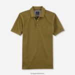 Giyim OLYMP gündelik modern kesim, polo, haki PL4DLH2101