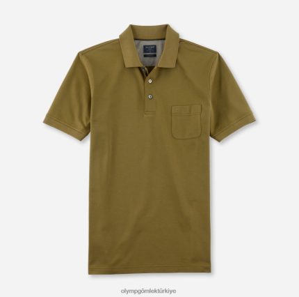 Giyim OLYMP gündelik modern kesim, polo, haki PL4DLH2101