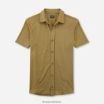 Giyim OLYMP gündelik modern kesim, polo, haki PL4DLH2112
