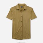 Giyim OLYMP gündelik modern kesim, polo, haki PL4DLH2112