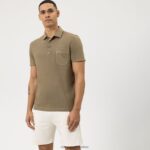 Giyim OLYMP gündelik modern kesim, polo, haki PL4DLH2118
