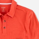 Giyim OLYMP gündelik modern kesim, polo, kiremit kırmızısı PL4DLH2136 - Görsel 2