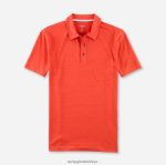 Giyim OLYMP gündelik modern kesim, polo, kiremit kırmızısı PL4DLH2136