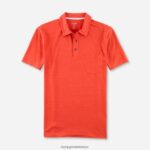 Giyim OLYMP gündelik modern kesim, polo, kiremit kırmızısı PL4DLH2136