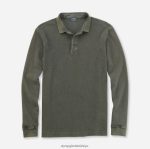 Giyim OLYMP gündelik modern kesim, polo, koyu yeşil PL4DLH2183