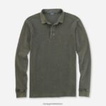Giyim OLYMP gündelik modern kesim, polo, koyu yeşil PL4DLH2183