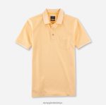 Giyim OLYMP gündelik modern kesim, polo, sarı PL4DLH2179