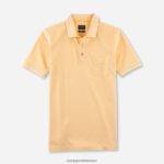 Giyim OLYMP gündelik modern kesim, polo, sarı PL4DLH2179