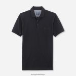 Giyim OLYMP gündelik modern kesim, polo, siyah PL4DLH2067
