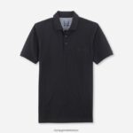 Giyim OLYMP gündelik modern kesim, polo, siyah PL4DLH2067