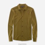 Giyim OLYMP gündelik modern kesim, polo, zeytin PL4DLH2141