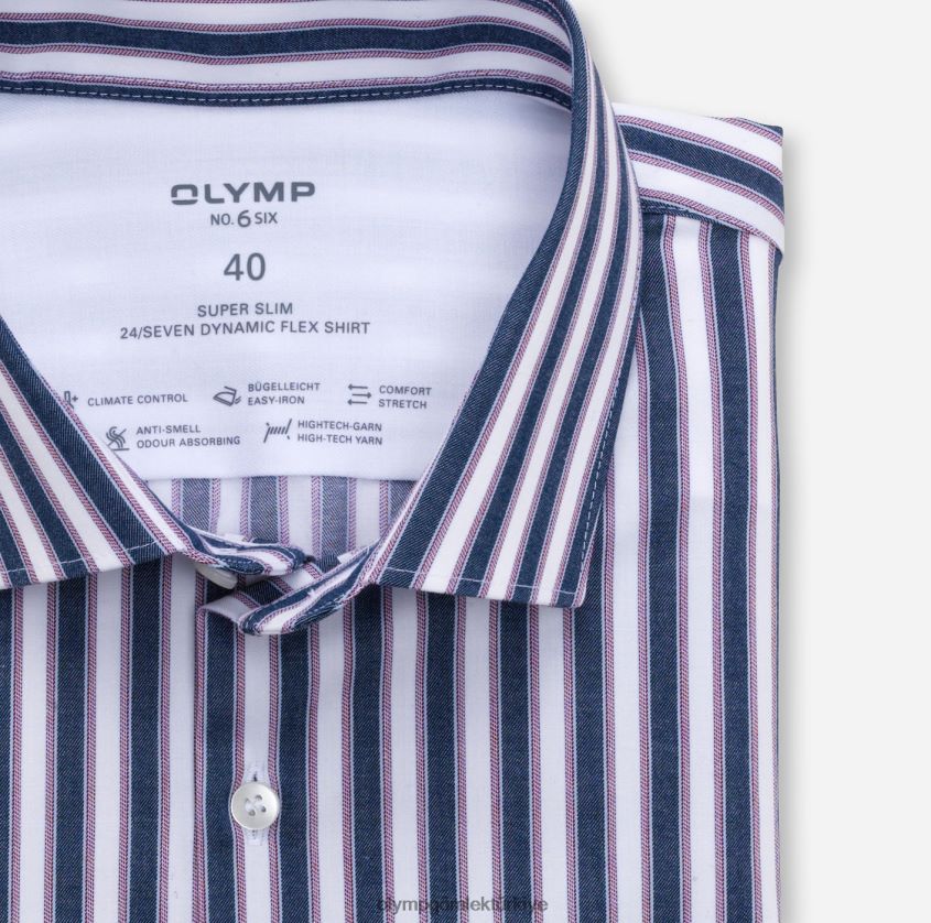 Giyim OLYMP HAYIR. altı 24/7 süper ince, iş gömleği, modern kent, garnet PL4DLH212 - Görsel 2