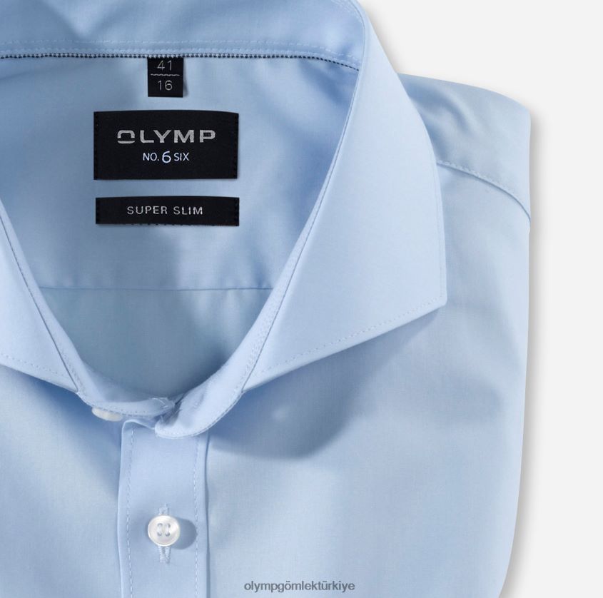 Giyim OLYMP HAYIR. altı süper ince, iş gömleği, kesit, açık mavi PL4DLH270 - Görsel 2