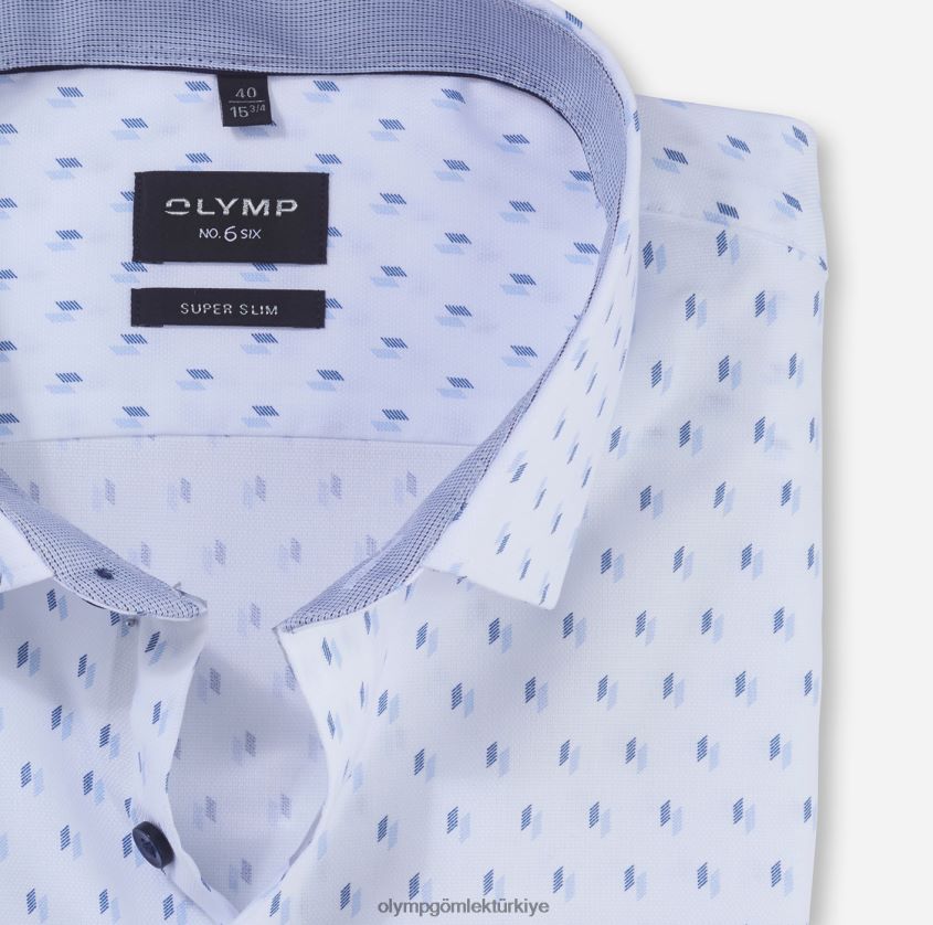 Giyim OLYMP HAYIR. altı süper ince, iş gömleği, modern kent, bleu PL4DLH8 - Görsel 2