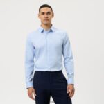 Giyim OLYMP HAYIR. altı süper ince, iş gömleği, urban kent, bleu PL4DLH76