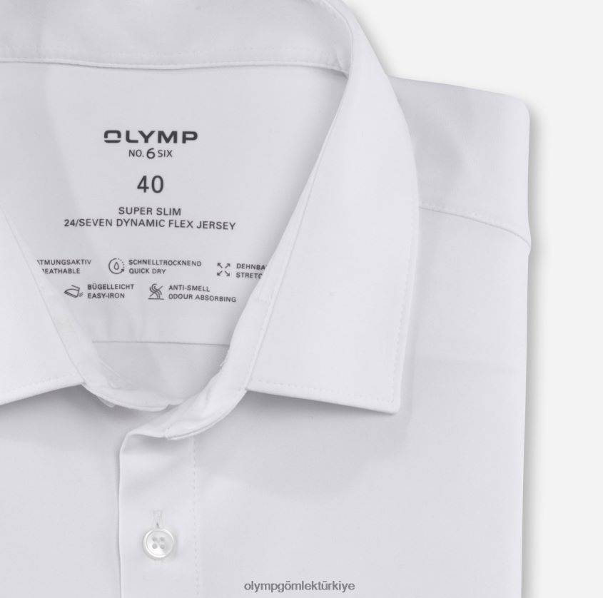 Giyim OLYMP HAYIR. six 24/7 süper ince, iş gömleği, kentsel kent, beyaz PL4DLH2 - Görsel 2