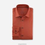 Giyim OLYMP HAYIR. six 24/7 süper ince, iş gömleği, urban kent, kırmızı turuncu PL4DLH210