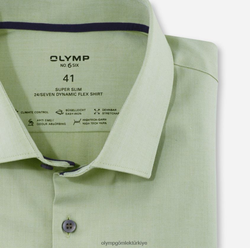 Giyim OLYMP HAYIR. six 24/seven süper ince, iş gömleği, modern kent, limon PL4DLH228 - Görsel 2
