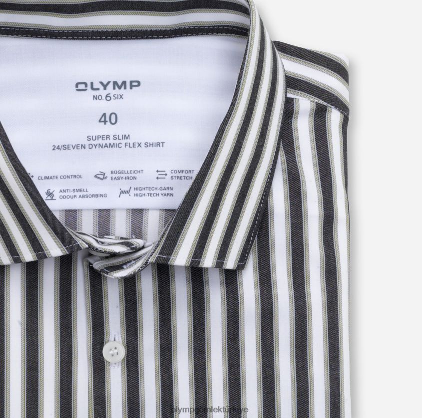 Giyim OLYMP HAYIR. six 24/seven süper ince, iş gömleği, modern kent, limon yeşili PL4DLH232 - Görsel 2