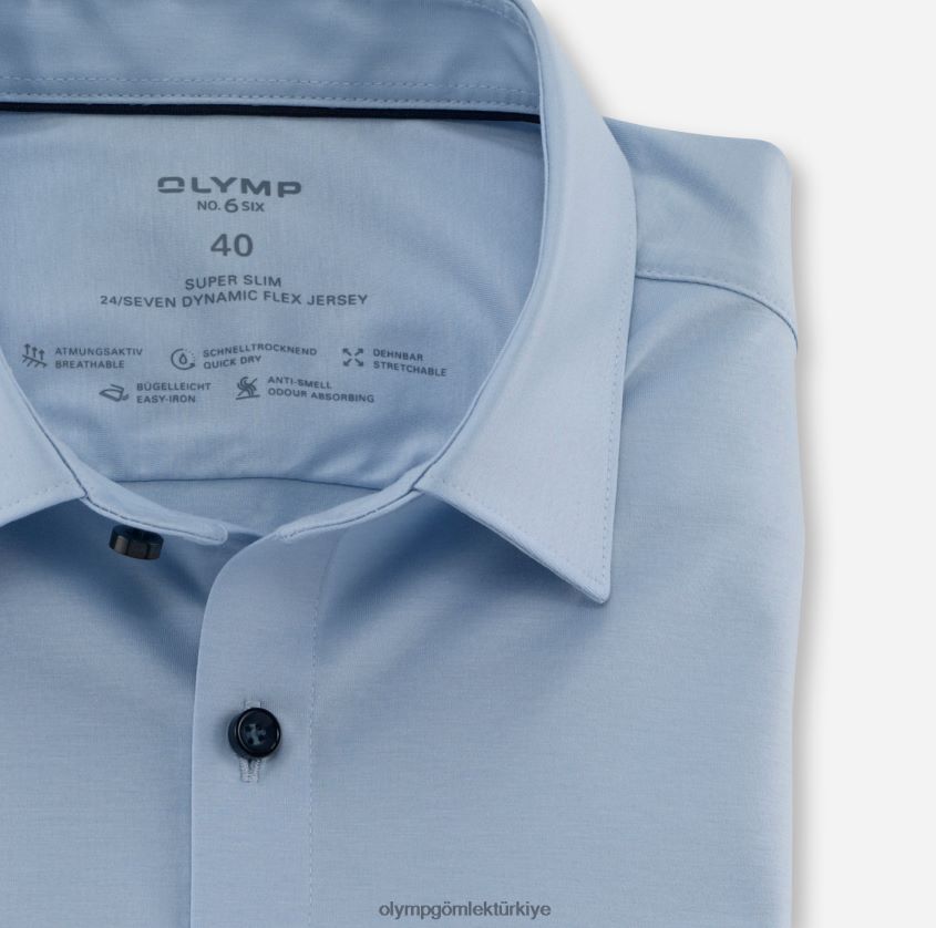 Giyim OLYMP HAYIR. six 24/seven süper ince, iş gömleği, urban kent, açık mavi PL4DLH37 - Görsel 2