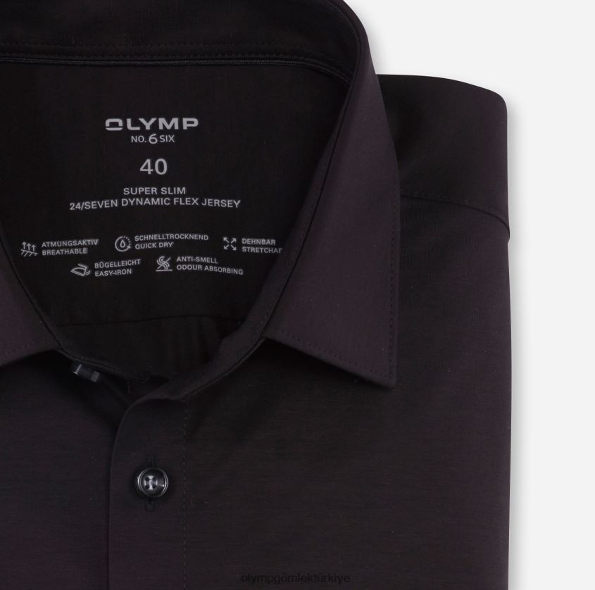 Giyim OLYMP HAYIR. six 24/seven süper ince, iş gömleği, urban kent, siyah PL4DLH92 - Görsel 2