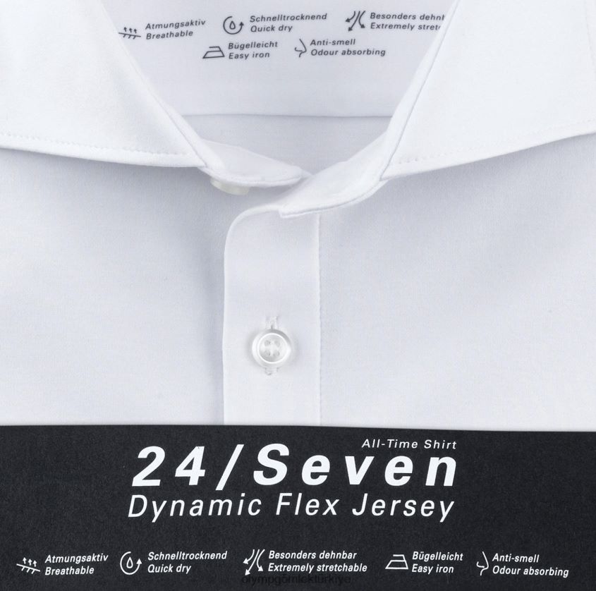 Giyim OLYMP HAYIR. six 24/seven süper ince, iş gömleği, uzun kollu ekstra uzun, kent, beyaz PL4DLH335 - Görsel 2