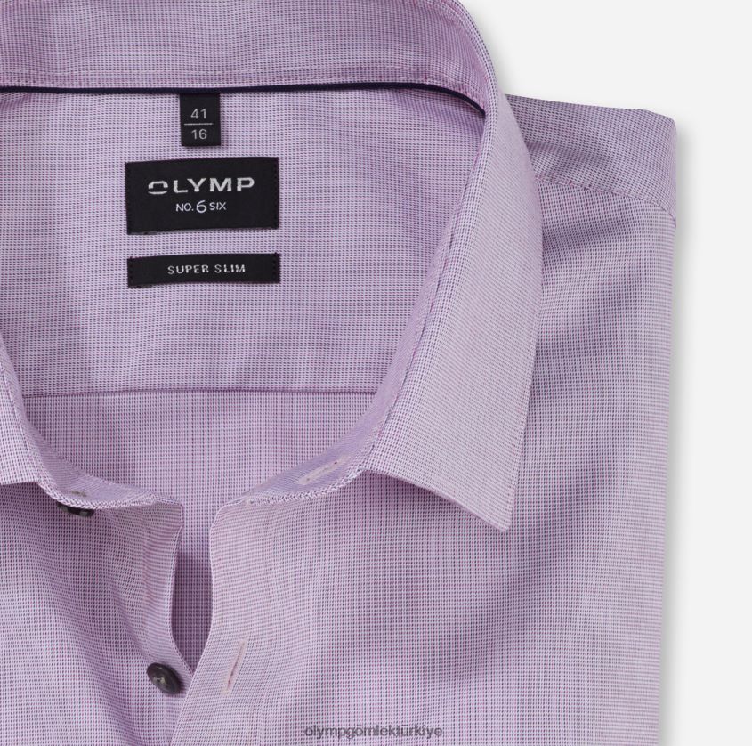 Giyim OLYMP HAYIR. six süper slim, iş gömleği, urban kent, fuşya PL4DLH223 - Görsel 2